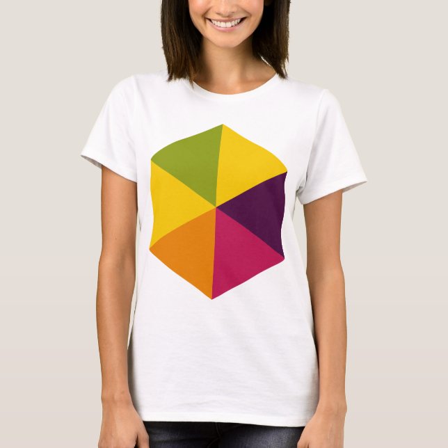 Camiseta Hexágono a cores 01 (Frente)