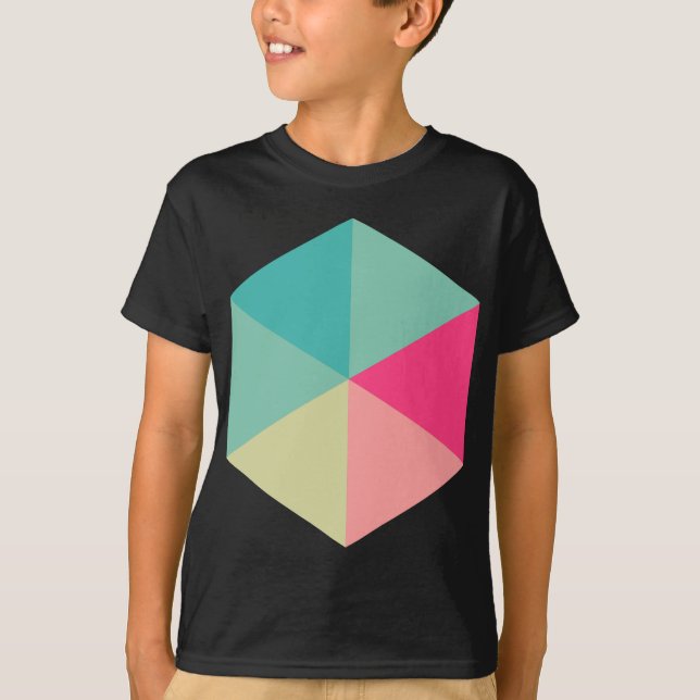 Camiseta Hexágono a cores 02 (Frente)