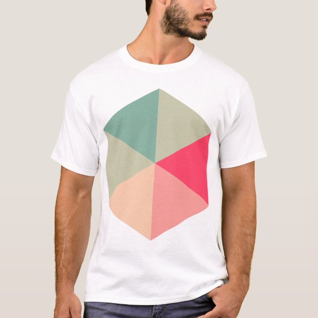 Camiseta Hexágono a cores 04 (Frente)