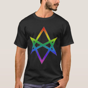 Camiseta Hexagram Unicursal do orgulho gay