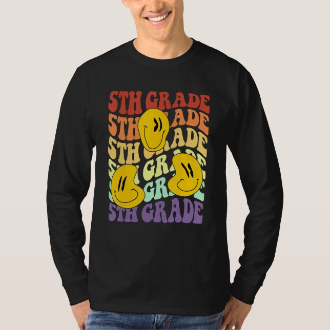 Camiseta Hey 5th Fifth Grade Teacher Back To School Retro S (Frente)