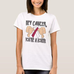 Camiseta Hey cancer de garganta você é um vencido
