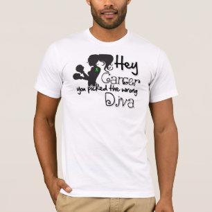 Camiseta Hey câncer de rim você escolheu a diva errada v2