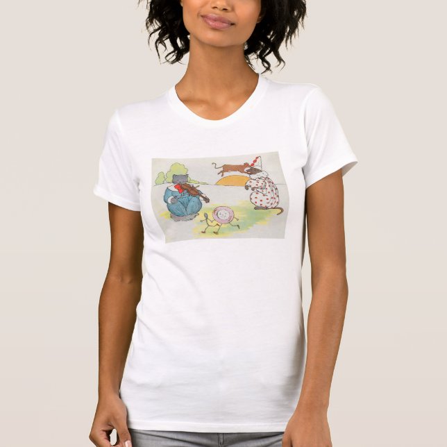 Camiseta Hey, diddle, diddle!  O gato e o violino (Frente)