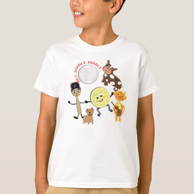 Camiseta Hey diddle fez o gato e o violino (Frente)