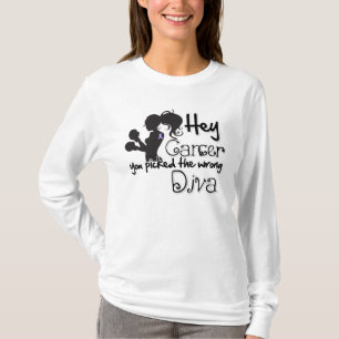 Camiseta Hey diva errada do general Cancer Você Escolha