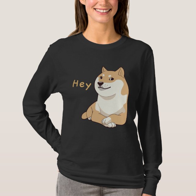 Camiseta Hey Doge Meme Crossed Arm Shiba Inu Cute Dog (Frente)
