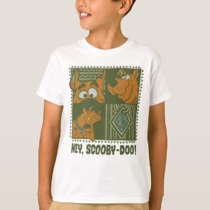 Camiseta Hey gráfico quadrado tribal de Scooby-Doo