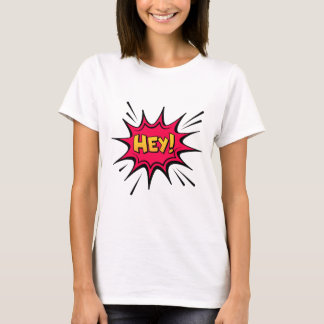 Camiseta HEY! – Grafismo Divertido e Energético