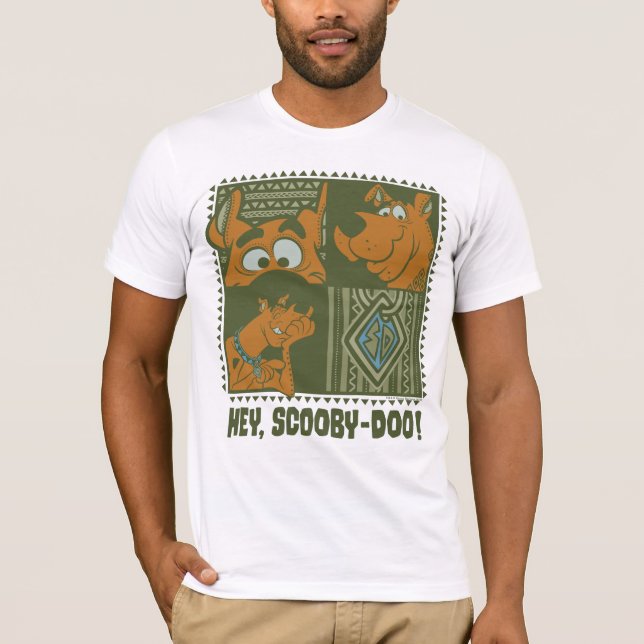 Camiseta Hey Scooby-Doo Tribal Square Graphic (Frente)