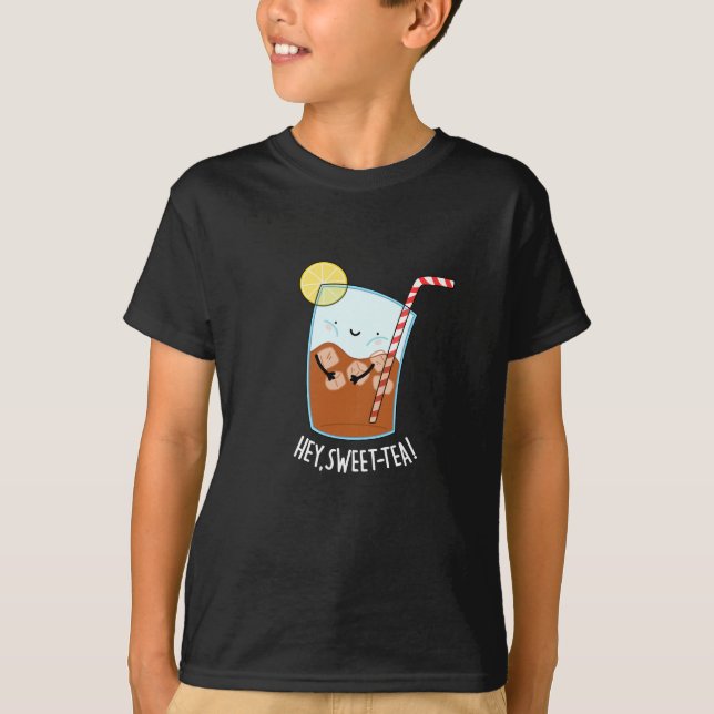 Camiseta Hey Swee Tea Funny Sweet Pun Dark BG (Frente)