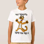 Camiseta HEY TIGROTTO Birthday Boy T-Shirt<br><div class="desc">Olá, Garoto de aniversário do TIGROTTO. Cartão de aniversário muito divertido e colorido para rapazes que são TIGROTTi. Camiseta branca com a imagem do Tigre usada, sugiro que não mude a imagem do tigre como é a marca principal de Tigrotto. Por favor, entre em contato comigo se tiver alguma dúvida....</div>