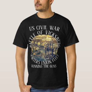 CAMISETA HG VICKSBURG GUERRA CIVIL DOS EUA FROTA DA UNIÃO D