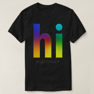 Camiseta Hi Gay do Arco-Íris LGBT Filer Trendy Personalize
