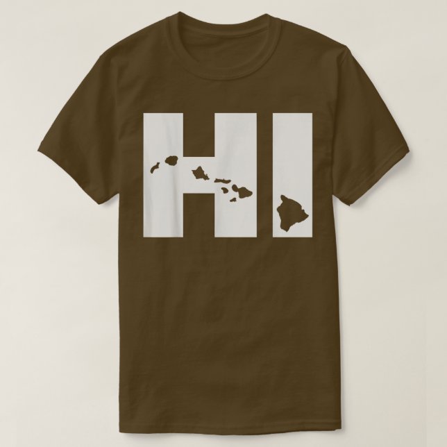 Camiseta Hi Hawaii Map 1498 (Frente do Design)