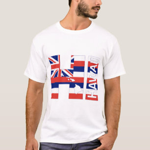Camiseta HI Ilhas Havaí Bandeira do Havaí