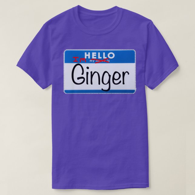 Camiseta hi im ginger (Frente do Design)