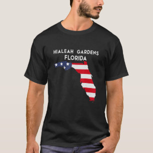 Camiseta Hialeah Gardens Florida EUA State America Viagem F