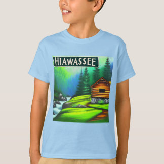 Camiseta Hiawassee, camiseta-T da Cabina de Montanha GA