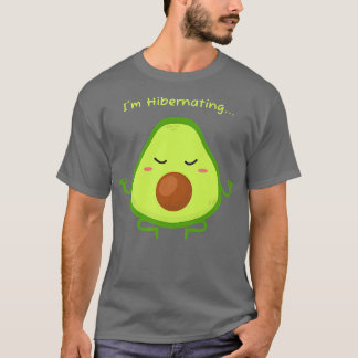 Camiseta Hibernação Im Hibernando Engraçada Avocado Yoga Re