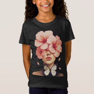 Camiseta Hibisco & Borboleta – Botânica Floral Moderna
