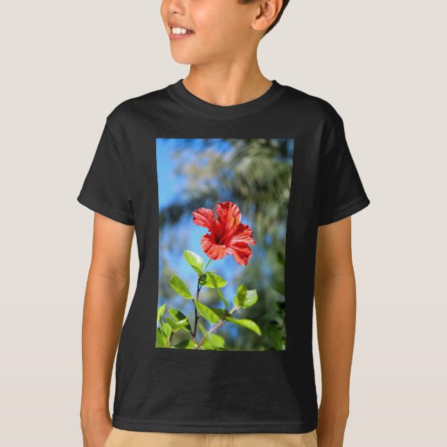 Camiseta Hibisco Vermelho (Frente)
