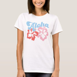 Camiseta Hibiscus Afetada por Retro Aloha