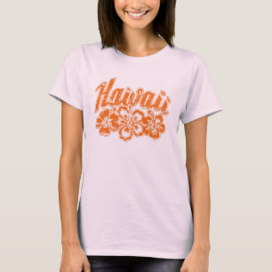 Camiseta Hibiscus alaranjado de Havaí - t-shirt