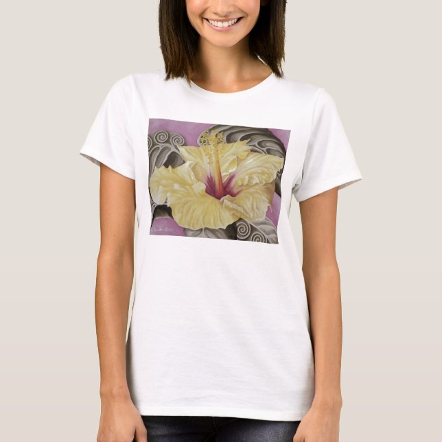 Camiseta Hibiscus amarelo (Frente)