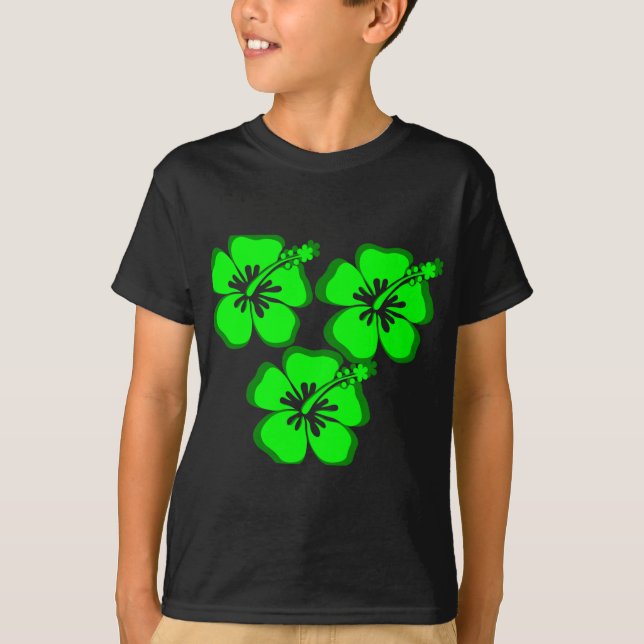 Camiseta hibiscus de néon da flor (Frente)