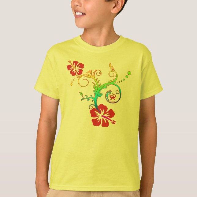 Camiseta Hibiscus Decor Bunt (Frente)