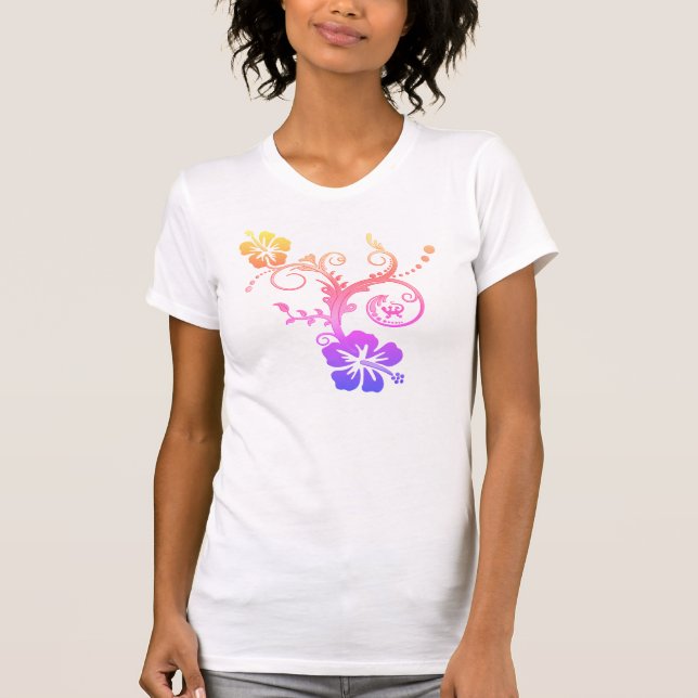 Camiseta Hibiscus Decor Bunt (Frente)