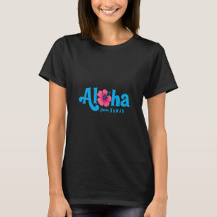 Camiseta Hibiscus Flower Aloha Da Hawaii Retro Beach Girl