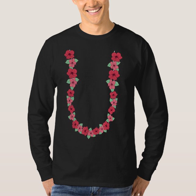 Camiseta Hibiscus Flower Chain Tropical Summer Vacin Haw (Frente)