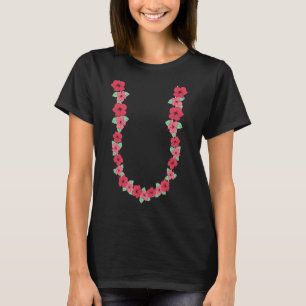 Camiseta Hibiscus Flower Chain Tropical Summer Vacin Haw