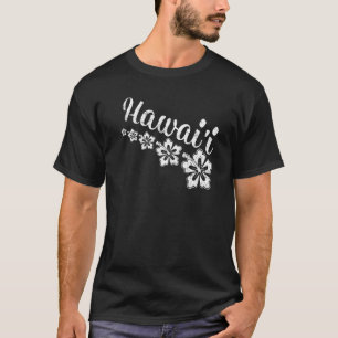 Camiseta Hibiscus Flower Hawaiian Island Beach Vacing Haw