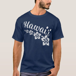Camiseta Hibiscus Flower Hawaiian Island Beach Vacing Haw