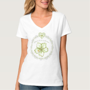 Camiseta Hibiscus & lace WHITE