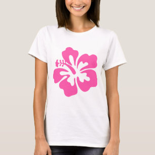 Camiseta Hibiscus Pink Tropical Flower Floral Blogue