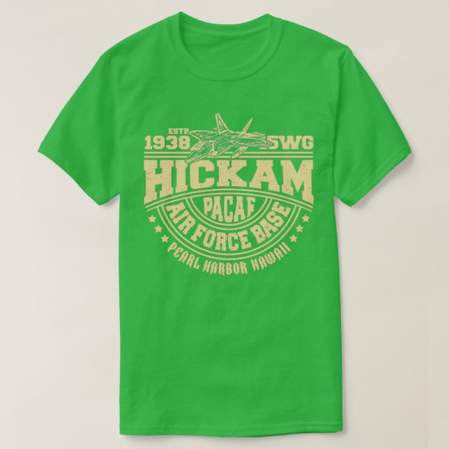 Camiseta Hickam Air Base USAF Pearl Harbor Hawaii EUA (Frente do Design)