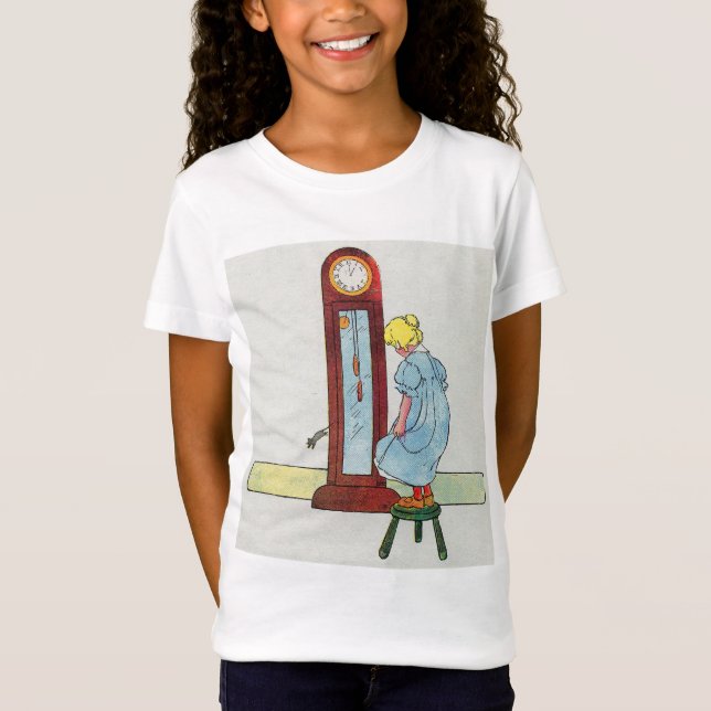 Camiseta Hickory, Dickory, Mãe Dock Goose Nursery Rhyme (Frente)