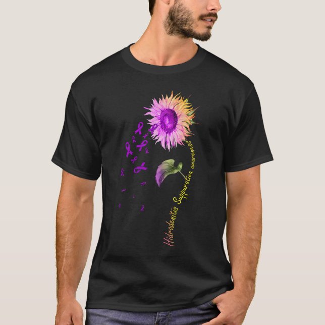 Camiseta Hidradenite Supurativa Sensibilização Girassol (Frente)