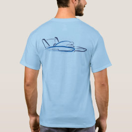 Camiseta Hidroavião 01 Azul claro atrás