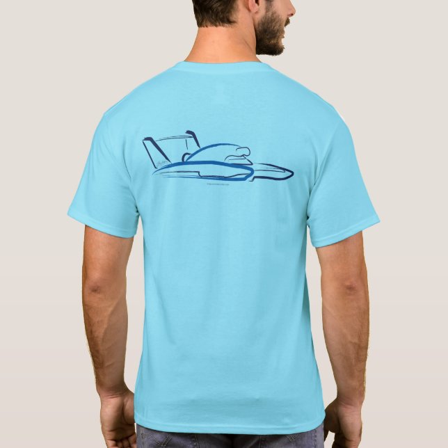 Camiseta Hidroavião 01 Blue Horizon Back (Verso)