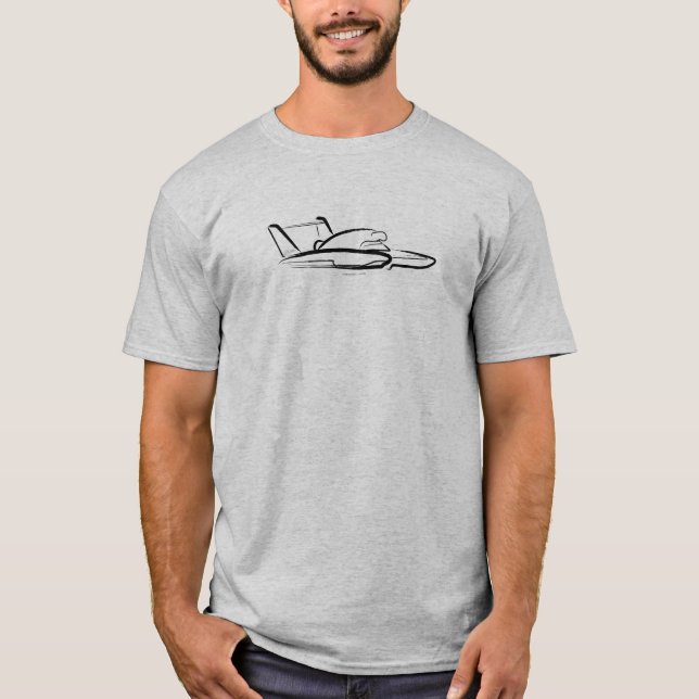 Camiseta Hidroavião 01 Cinza Frente (Frente)