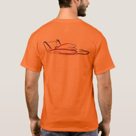 Camiseta Hidroavião 01 Laranja Costas