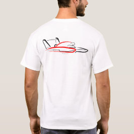 Camiseta Hidroavião 01 Preto e Vermelho atrás