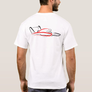 Camiseta Hidroavião 01 Preto e Vermelho atrás