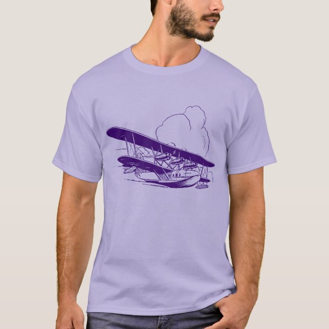 Camiseta Hidroavião Antigo (Frente)