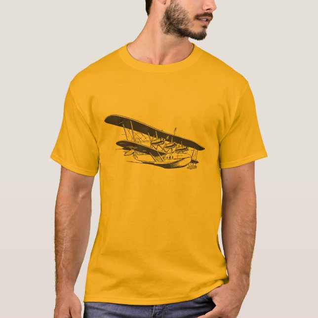 Camiseta Hidroavião de três motores (Frente)